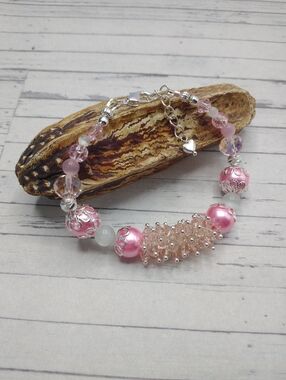 New Hand Crafted Beaded Chunky Cluster Bracelet